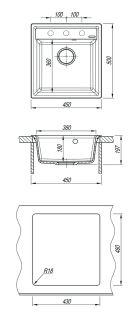 Кухонная мойка Lemark Hanka 450 9910010 жасмин
